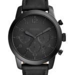 Leather Watch In Black